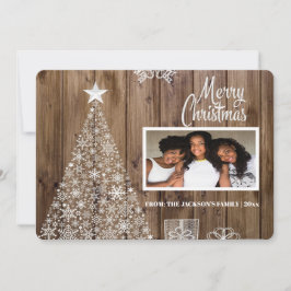 Foto på Rustic Script God jul Julkort