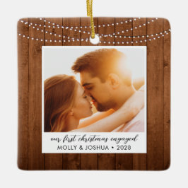 Foto på Rustic String Ljus första julen Julgransprydnad Keramik