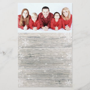 Foto på Rustic Wood God jul - Pappersvaror Brevpapper