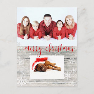 Foto på Rustic Wood God jul - vykort