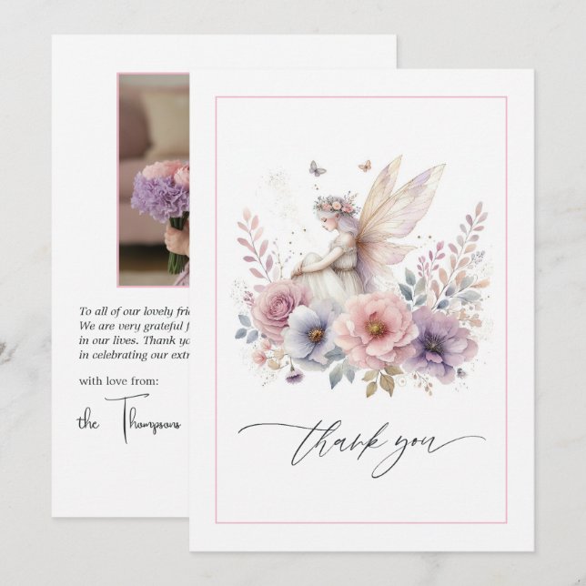 Foto på sagoträdgård tack kort (Fram/baksida)