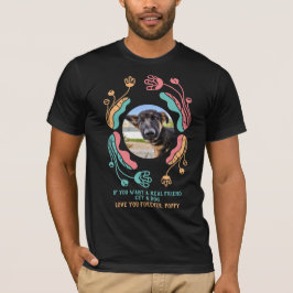 Foto på sällskapsdjur, redigerbar ram-blommigt t shirt