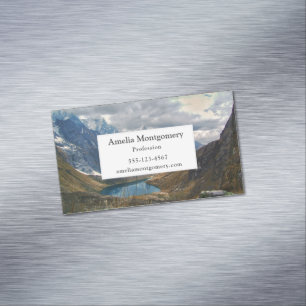 Foto på sceniska alprebergarter magnetiska visitkort