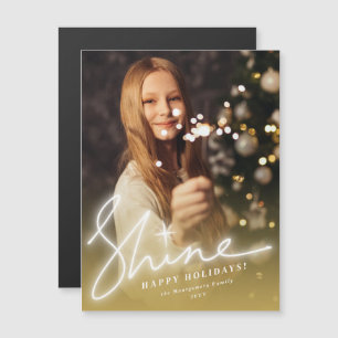 Foto på Shine Glow Handskrift Script Guld Ombre