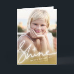 Foto på Shine Glow Handskrift Script Guld Ombre Helgkort<br><div class="desc">Designad av tjock*fa*tin. Enkel att anpassa med egen text,  bild eller bild. Kontakta tjock*fa*tin direkt om du vill ha anpassningsbar. Avgifter för anpassningsbar gäller. www.zazzle.com/fat_fa_tin www.zazzle.com/color_therapy www.zazzle.com/fatfatin_blue_knot www.zazzle.com/fatfatin_red_knot www.zazzle.com/fatfatin_mini_me www.zazzle.com/fatfatin_box www.zazzle.com/fatfatin_design www.zazzle.com/fatfatin_ink.</div>