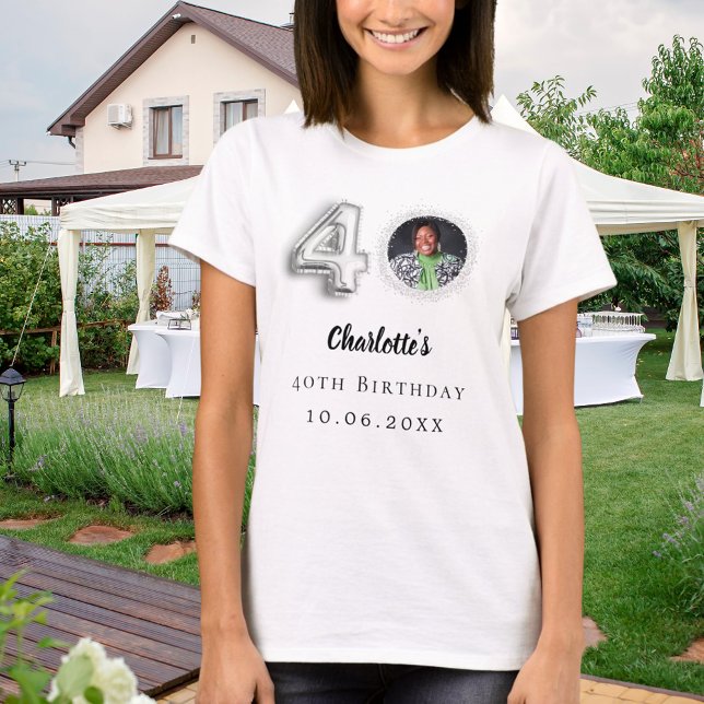 Foto på silver på 40-årsdagen t shirt (Skapare uppladdad)
