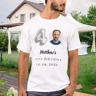 Foto på silver på 40-årsdagen t shirt