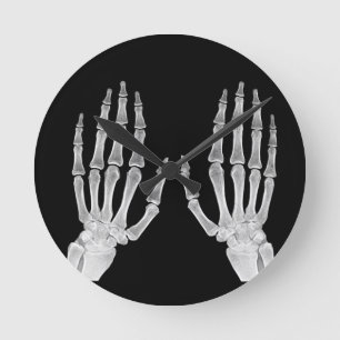 Foto på Skeleton Händer Xray Bild Human Anatomy Rund Klocka