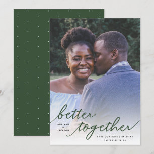 Foto på skriptfotot med helt enkelt bättre kombina spara datumet