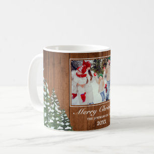 Foto på Snowy Wood & Forest Rural God jul Kaffemugg