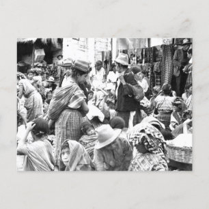 Foto på Sololá market Guatemala vintage Vykort