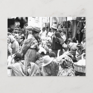 Foto på Sololá market Guatemala vintage Vykort