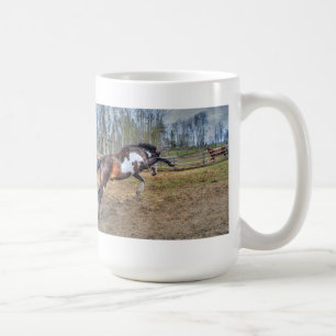 Foto på Spirated Pinto Stallion Equine Action Phot Kaffemugg