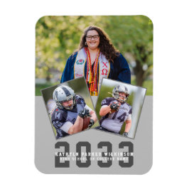 Foto på Sporty Girl Modern Bold Script Studenten 3 Magnet