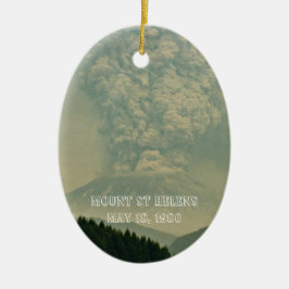 Foto på St Helens Volcanic Eruption Julgransprydnad Keramik