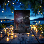 Foto på Starry Night Dockside Bröllop QR-kod Inbjudningar<br><div class="desc">Gästerna i inbjudan till er speciella dag med den här drömmande bröllopsinbjudan med en stjärnnattsscen himmel, en serenhamnsscen, och en romantisk illustration av en brud som förbiser vatten. Den här eleganten och den atmosfäriska designen anger perfekten för ett romantiskt bröllop under stjärnorna. Fullständigt anpassade för din bröllop-information. QR-kod och bild...</div>