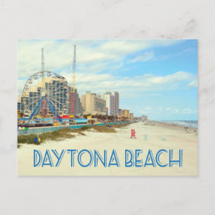 Foto på stranden Daytona Beach Florida Vykort