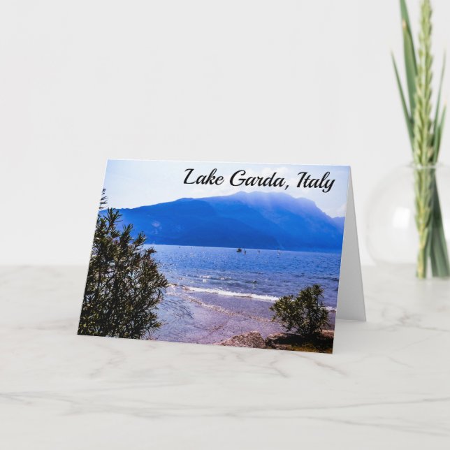 Foto på stranden fantastisk Garda, Italien Kort (Framsida)