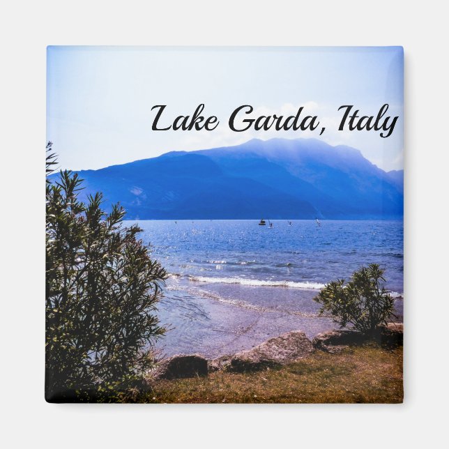 Foto på stranden fantastisk Garda, Italien Magnet (Framsidan)