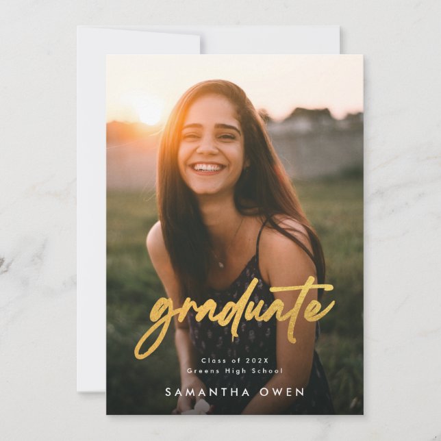 Foto på Student i guld-pensel Meddelande (Framsida)