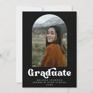 Foto på Studenten i svartvitt (Retro Type) Meddelande