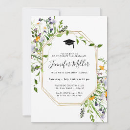 Foto på Studentfesten elegant Blommigt Julkort