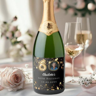 Foto på svarta guld-stjärnor, 60-årsdag