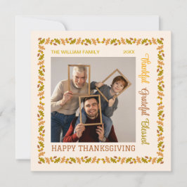 Foto på tacksam, Thanksgiving för tacksam, välsign Julkort