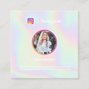 Foto på trendig-holografisk pastellregnbåge Instag
