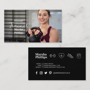 Foto på Trendiget Personal Fitness Modern Trainer Visitkort