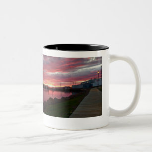 Foto på två tonars mugg-solnedgång Två-Tonad mugg