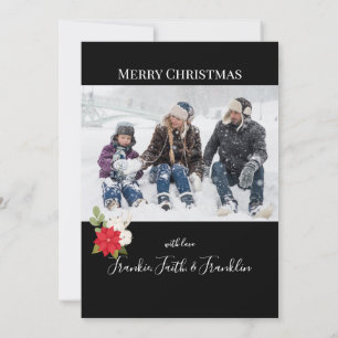 Foto på tvåsidig God jul Julkort