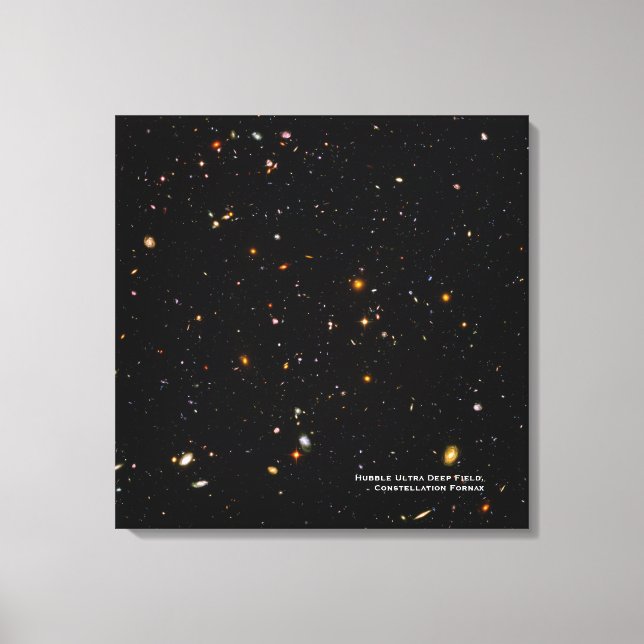 Foto på ultra Deep Fält Galaxies Canvastryck (Framsida)
