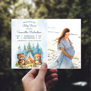 Foto på utomhusbabyfoto i Äventyr Inbjudningar