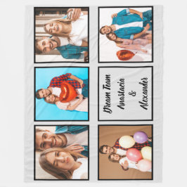 Foto på Valentine med modern personlig i Lycklig Fleecefilt