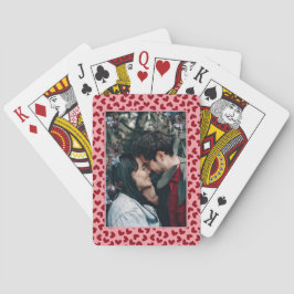 Foto på Valentine Red Hjärt mönster anpassningsbar Casinokort