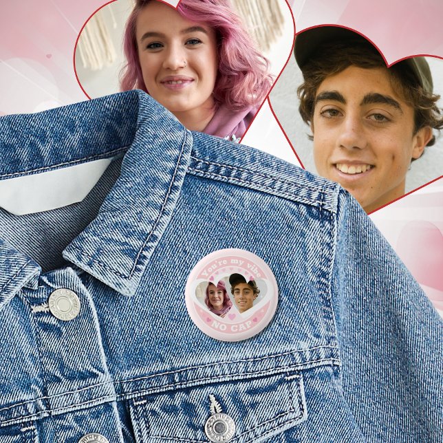 Foto på Valentineser för cute-Anpassningsbar Knapp (Skapare uppladdad)