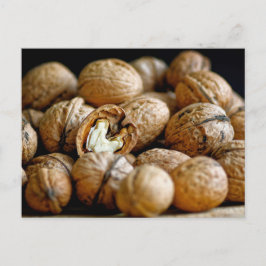 Foto på valnötskal vykort