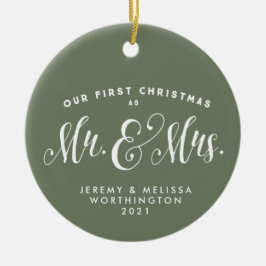 Foto på vår första grönt i julklapp julgransprydnad keramik