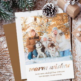 Foto på varm Önskemål-typografi i monteringskvadra Julkort