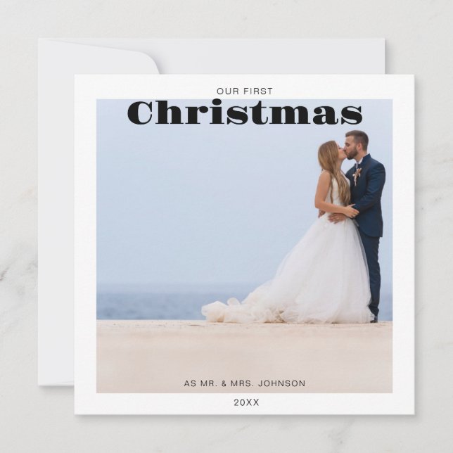 Foto på vårt första julkort - Helgdag (Framsida)