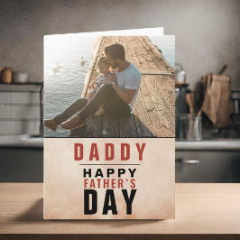 Foto på vattenfärgen pappa Lycklig Far's Day Kort