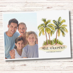 Foto Palmträd Mele Kalikimaka Jul Julkort