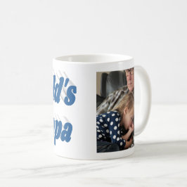 Foto pappa med havsblå text kaffemugg