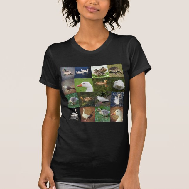 Foto Patchwork Square - Fåglar Tee Shirt (Framsida)