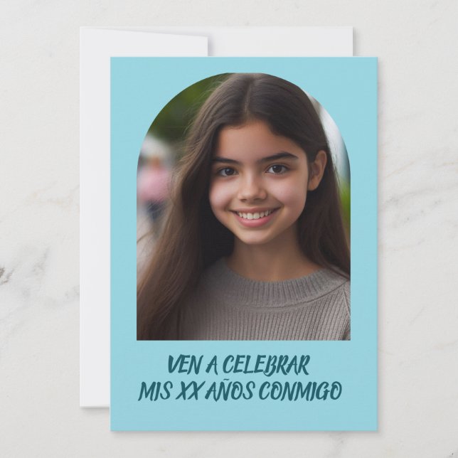 Foto Personalizada Invación de Cumpleaños Inbjudningar (Framsida)
