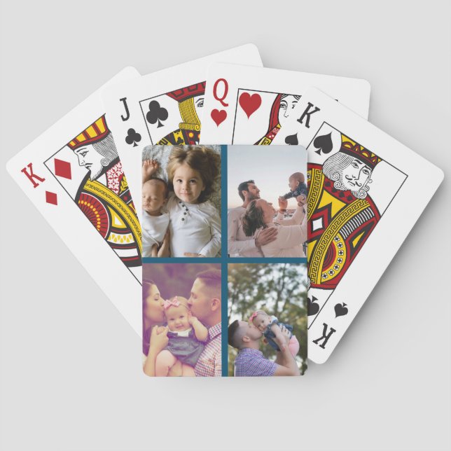 Foto Personlig Anpassningsbar Collage Casinokort (Baksidan)