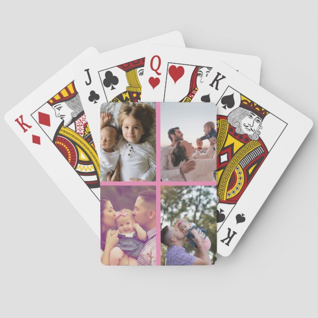 Foto Personlig Anpassningsbar Collage Casinokort (Baksidan)