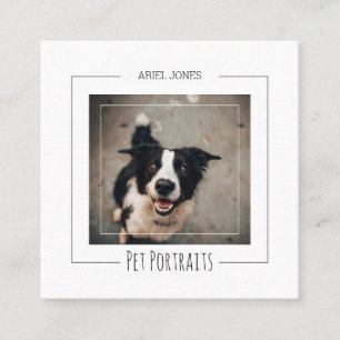 Foto Pet Porträtt Photography Fyrkantigt Visitkort