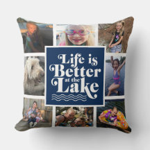 Foto Pillow för familjen Modern Blue Sjö